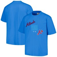 Men's PLEASURES  Blue Atlanta Braves Repurpose T-Shirt