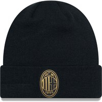 Men's New Era Black AC Milan Black & Gold Pack Cuffed Knit Hat