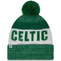 Men's New Era Green Celtic Jake Cuffed Knit Hat with Pom