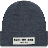 Men's New Era Gray Manchester United Polyana Cuffed Knit Hat
