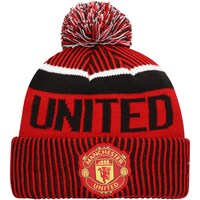 Youth New Era Red Manchester United Sport Cuffed Knit Hat with Pom