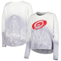 Women's Concepts Sport  Gray/White Carolina Hurricanes Orchard Tie-Dye Long Sleeve T-Shirt