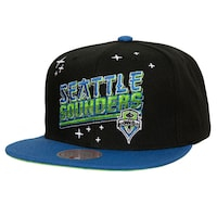 Men's Mitchell & Ness  Black Seattle Sounders FC Anime Snapback Hat
