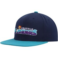 Men's Mitchell & Ness Navy Seattle Sounders FC Throwback Logo Snapback Hat