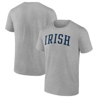 Men's Fanatics Branded  Steel Notre Dame Fighting Irish Basic Arch T-Shirt