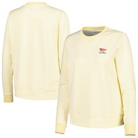 Women's 2023 U.S. Open Peter Millar Yellow Birdie Stripe Pullover Sweatshirt
