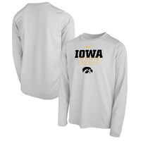 Youth Nike  White Iowa Hawkeyes 2023 On Court Sole Bench T-Shirt