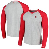Men's johnnie-O Red/Heather Gray St. Louis Cardinals Alsen Raglan Long Sleeve T-Shirt