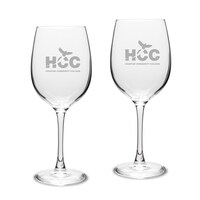Houston Community College Two-Piece 16oz. Traditional White Wine Glass Set