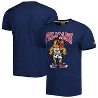 Unisex Homage Navy New Orleans Pelicans Team Mascot Tri-Blend T-Shirt