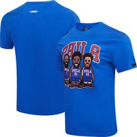 Men's Pro Standard Joel Embiid, Tobias Harris, James Harden Royal Philadelphia 76ers Multi Lineup T-Shirt