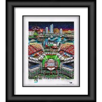 Tampa Bay Buccaneers Super Bowl LV Champions Framed 13" x 17" Enhanced Deluxe Three-Dimensional Print - Created and Signed by Artist Charles Fazzino - Limited Edition #29 of 250