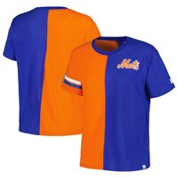 Women's Starter  Royal/Orange New York Mets Power Move T-Shirt