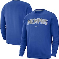 Men's Nike Royal Memphis Tigers Arch Club Fleece Pullover Sweatshirt