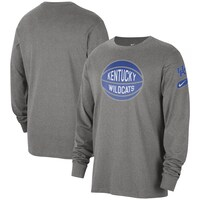 Men's Nike Heather Gray Kentucky Wildcats Fast Break Long Sleeve T-Shirt