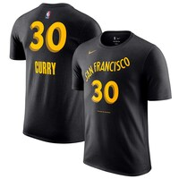 Men's Nike Stephen Curry Black Golden State Warriors 2023/24 City Edition Name & Number T-Shirt