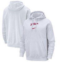 Men's Nike White Houston Rockets 2023/24 City Edition Essential Club Pullover Hoodie