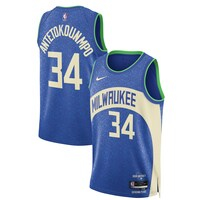 Unisex Nike Giannis Antetokounmpo Blue Milwaukee Bucks 2023/24 Swingman Jersey - City Edition