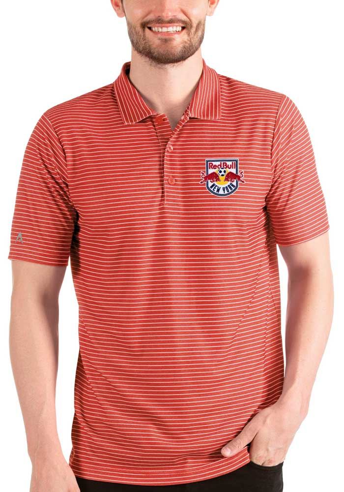 Antigua New York Red Bulls Mens Red Esteem Short Sleeve Polo, Red, 100% POLYESTER, Size XL
