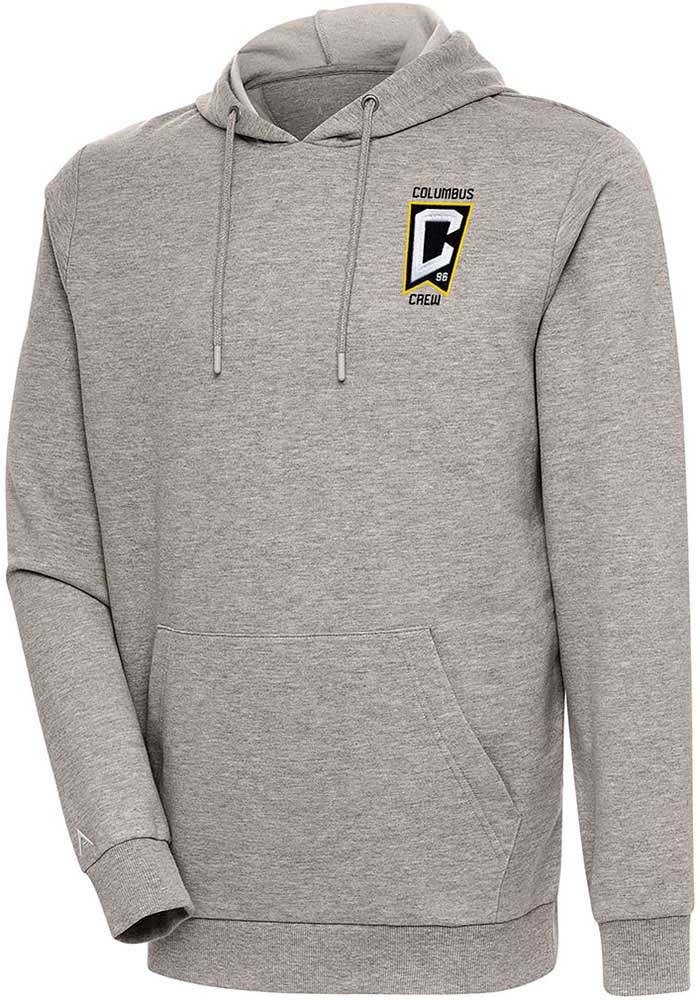Antigua Columbus Crew Mens Oatmeal Action Long Sleeve Hoodie, Oatmeal, 55% COTTON / 45% POLYESTER, Size XL