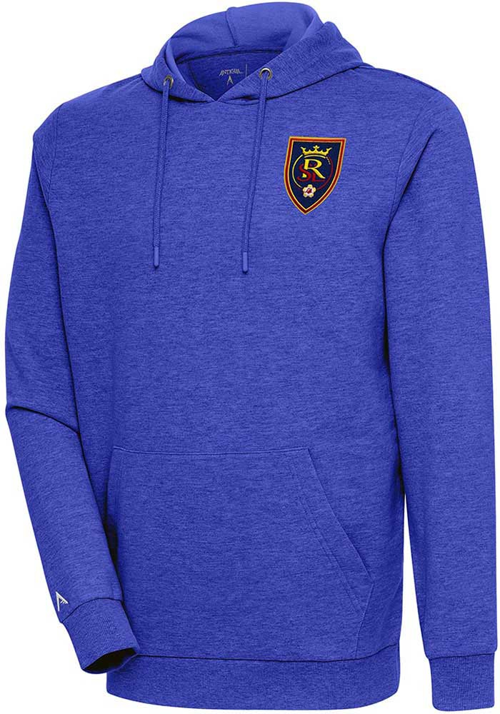 Antigua Real Salt Lake Mens Blue Action Long Sleeve Hoodie, Blue, 55% COTTON / 45% POLYESTER, Size XL
