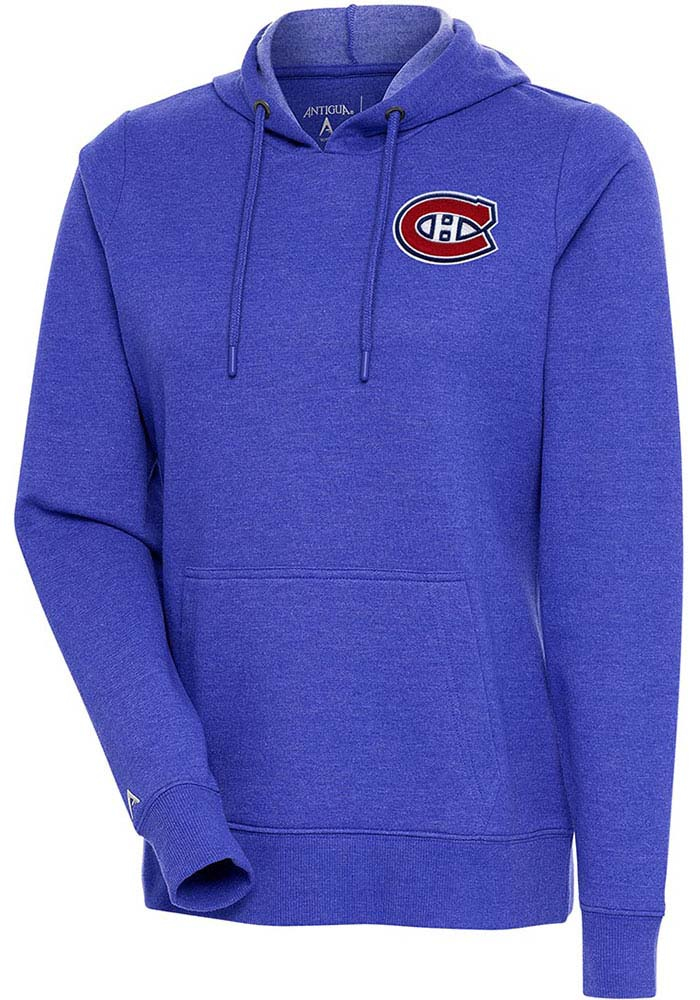 Antigua Montreal Canadiens Womens Grey Action Hooded Sweatshirt, Grey, 55% COTTON / 45% POLYESTER, Size XL