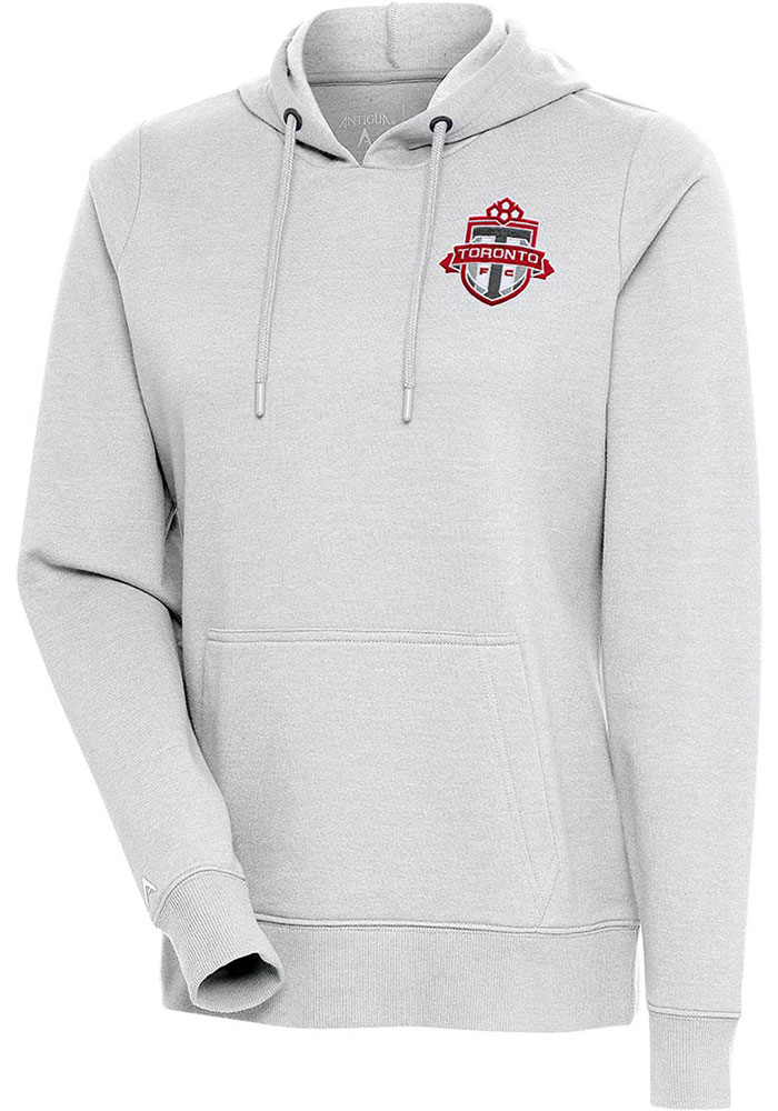 Antigua Toronto FC Womens Grey Action Hooded Sweatshirt, Grey, 55% COTTON / 45% POLYESTER, Size XL