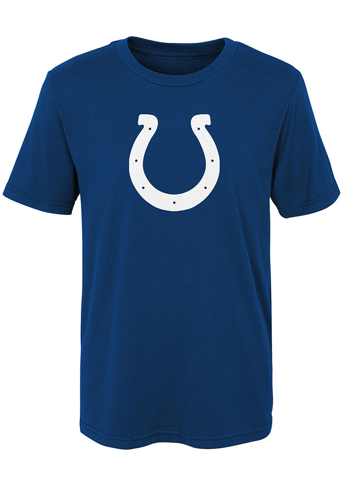 Indianapolis Colts Boys Blue Primary Logo Short Sleeve T-Shirt, Blue, 100% COTTON, Size 7