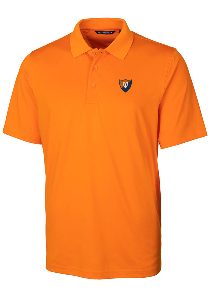 Cutter and Buck Illinois Fighting Illini Mens Orange Forge Short Sleeve Polo, Orange, 96% POLYESTER/4% SPANDEX, Size XL