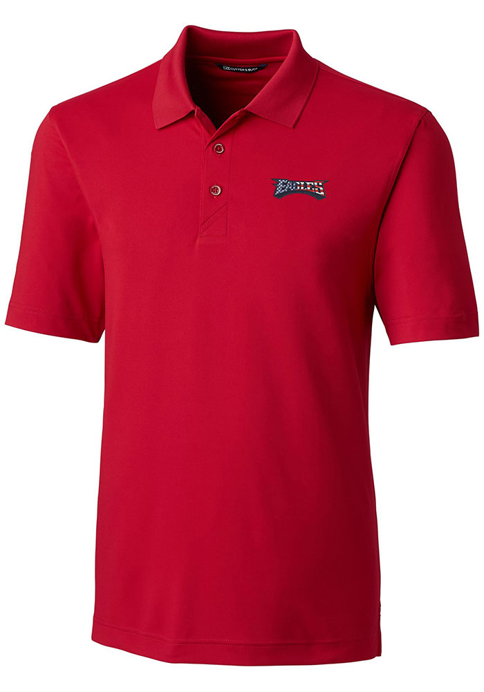 Cutter and Buck Philadelphia Eagles Mens Red Forge Big and Tall Polos Shirt, Red, 96% POLYESTER/4% SPANDEX, Size XLT
