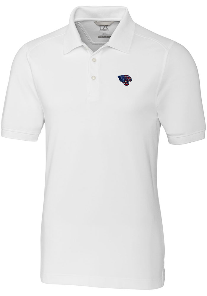 Cutter and Buck Jacksonville Jaguars Big and Tall White Advantage Big and Tall Golf Shirt, White, 55% COTTON / 42% POLY / 3% SPANDEX, Size XLT