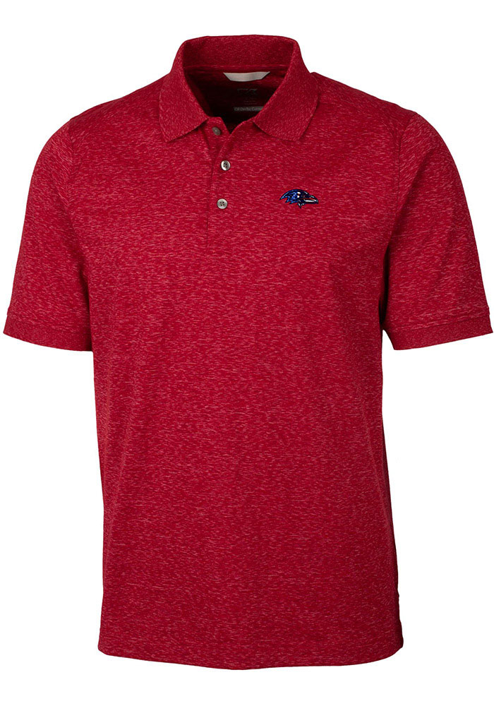 Cutter and Buck Baltimore Ravens Mens Red Advantage Short Sleeve Polo, Red, 53% COTTON/47% POLYESTER, Size XL