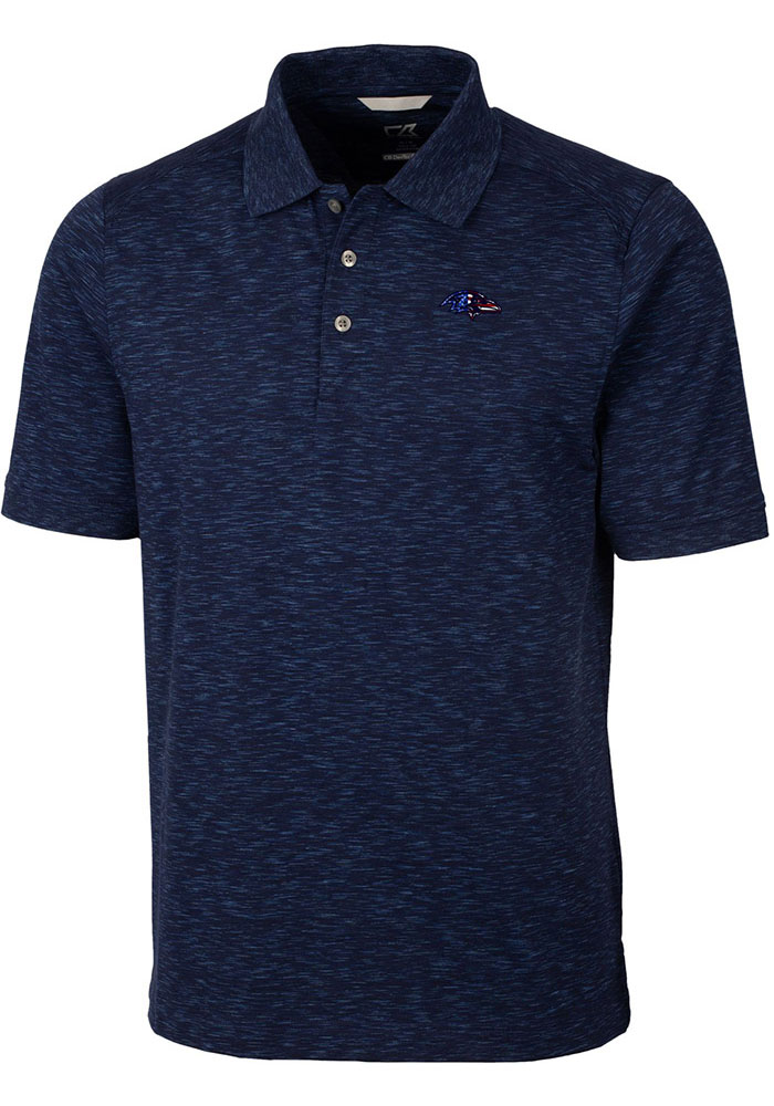 Cutter and Buck Baltimore Ravens Mens Navy Blue Advantage Short Sleeve Polo, Navy Blue, 53% COTTON/47% POLYESTER, Size XL