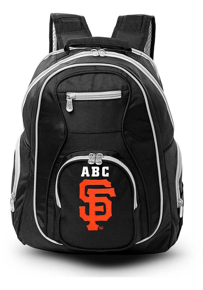 San Francisco Giants Black Personalized Monogram Premium Backpack, Black, Size NA