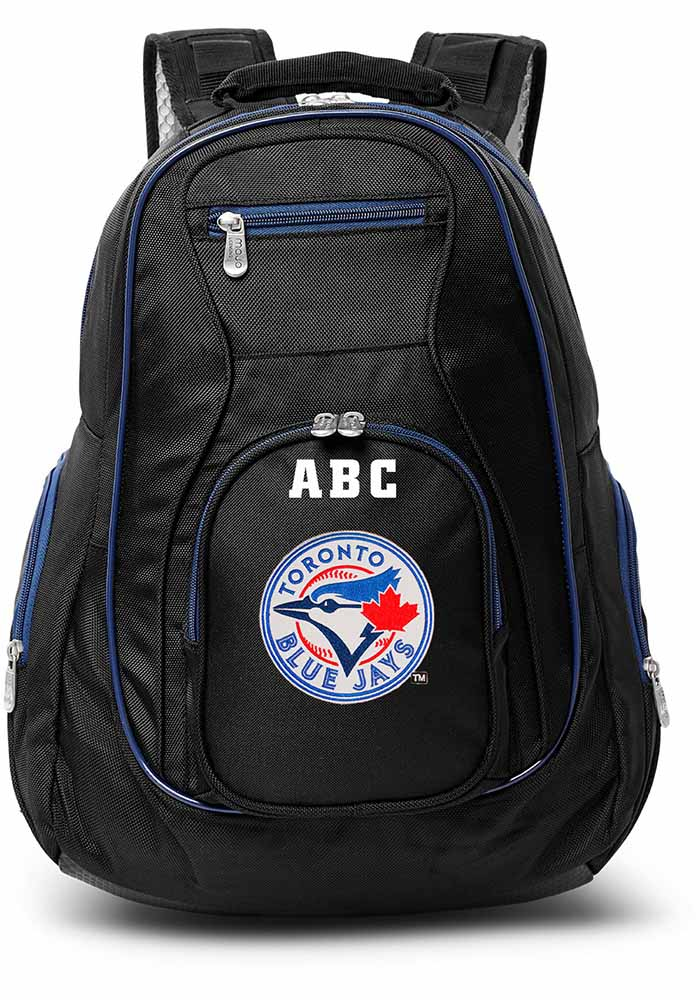 Toronto Blue Jays Black Personalized Monogram Premium Backpack, Black, Size NA