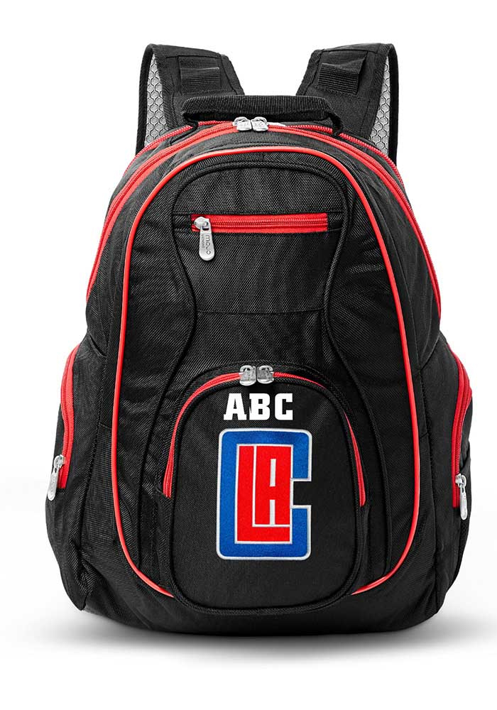 Los Angeles Clippers Black Personalized Monogram Premium Backpack, Black, Size NA