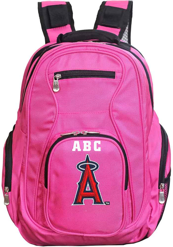 Los Angeles Angels Pink Personalized Monogram Premium Backpack, Pink, Size NA