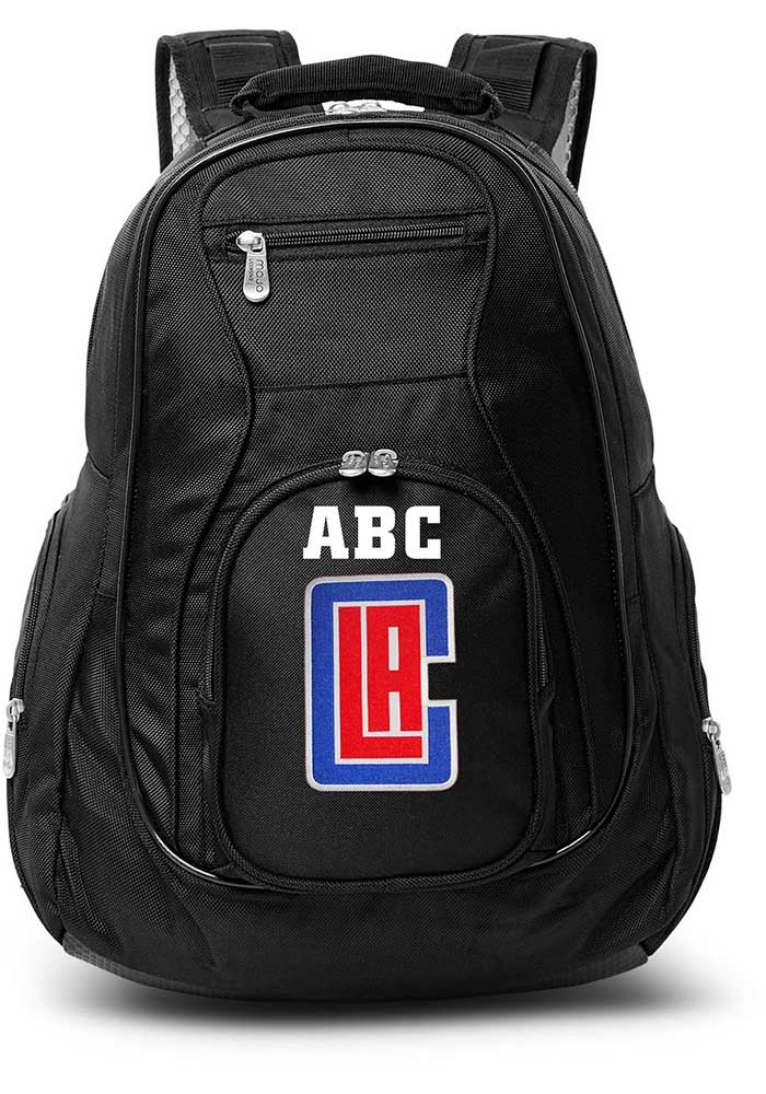 Los Angeles Clippers Black Personalized Monogram Premium Backpack, Black, Size NA