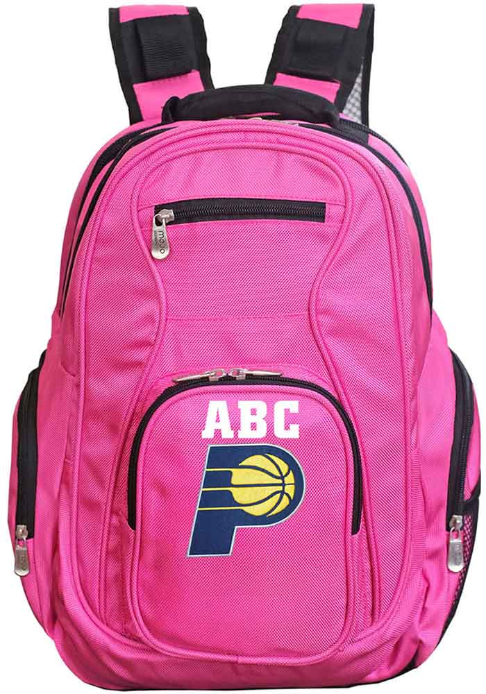 Indiana Pacers Pink Personalized Monogram Premium Backpack, Pink, Size NA