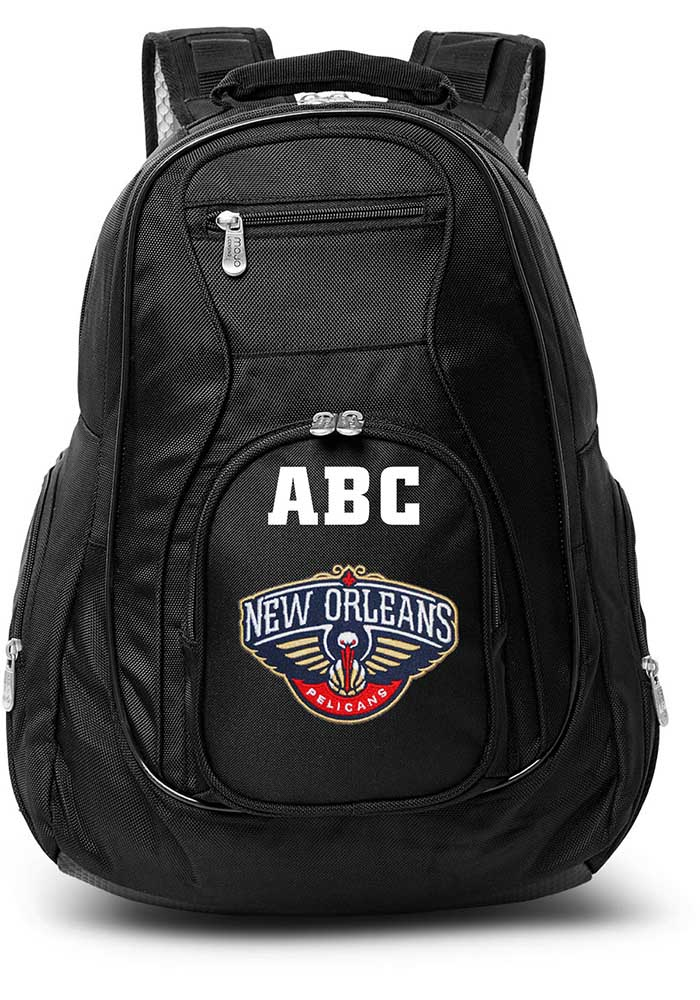 New Orleans Pelicans Black Personalized Monogram Premium Backpack, Black, Size NA