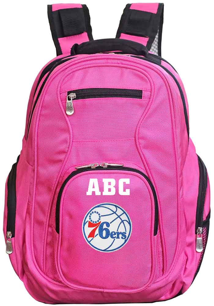 Philadelphia 76ers Pink Personalized Monogram Premium Backpack, Pink, Size NA