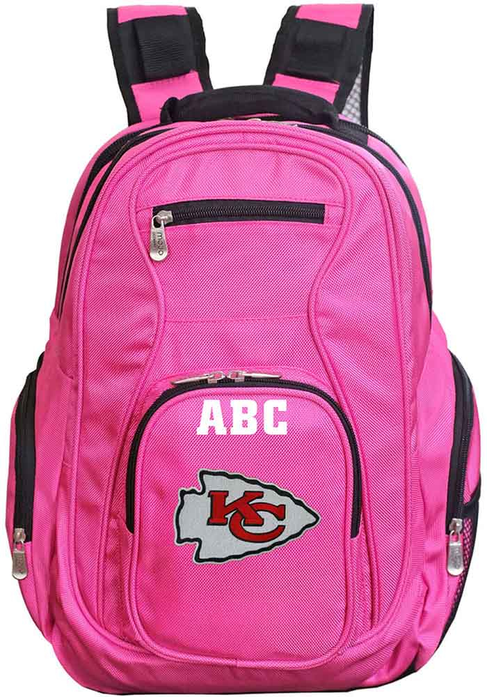 Kansas City Chiefs Pink Personalized Monogram Premium Backpack, Pink, Size NA