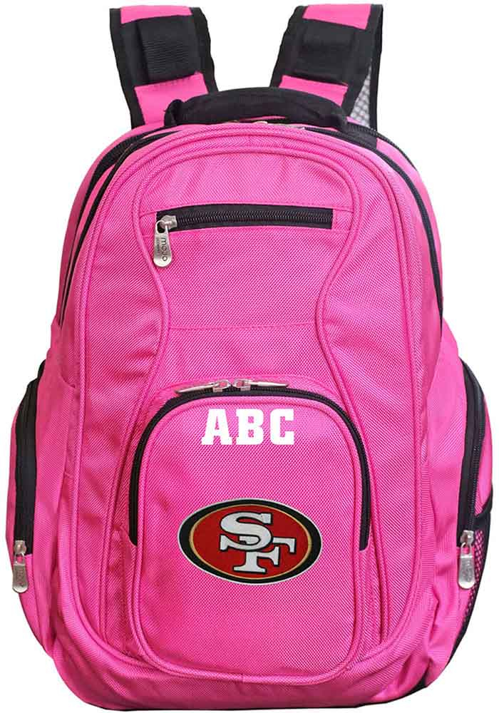San Francisco 49ers Pink Personalized Monogram Premium Backpack, Pink, Size NA