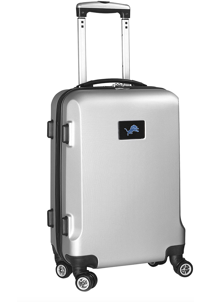 Detroit Lions Silver 20 Hard Shell Carry On Luggage, Silver
