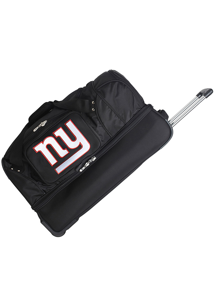 New York Giants Black 27 Rolling Duffel Luggage, Black