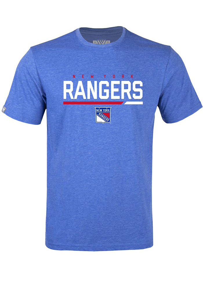 Levelwear New York Rangers Youth Blue Richmond Jr Short Sleeve T-Shirt, Blue, 65% POLYESTER / 35% COTTON, Size XL
