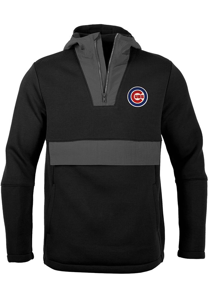 Levelwear Chicago Cubs Mens Black Ruckus Long Sleeve Hoodie, Black, 70% POLYESTER / 25% RAYON / 5% SPANDEX, Size S