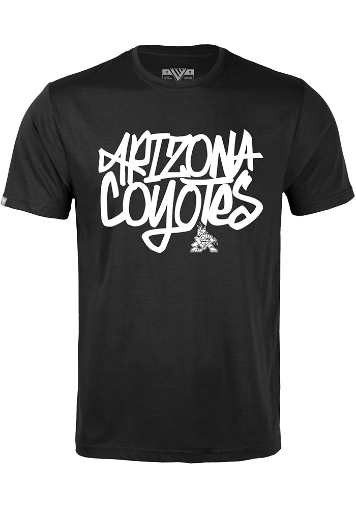 Levelwear Arizona Coyotes Black Richmond Short Sleeve T Shirt, Black, 65% POLYESTER / 35% COTTON, Size M