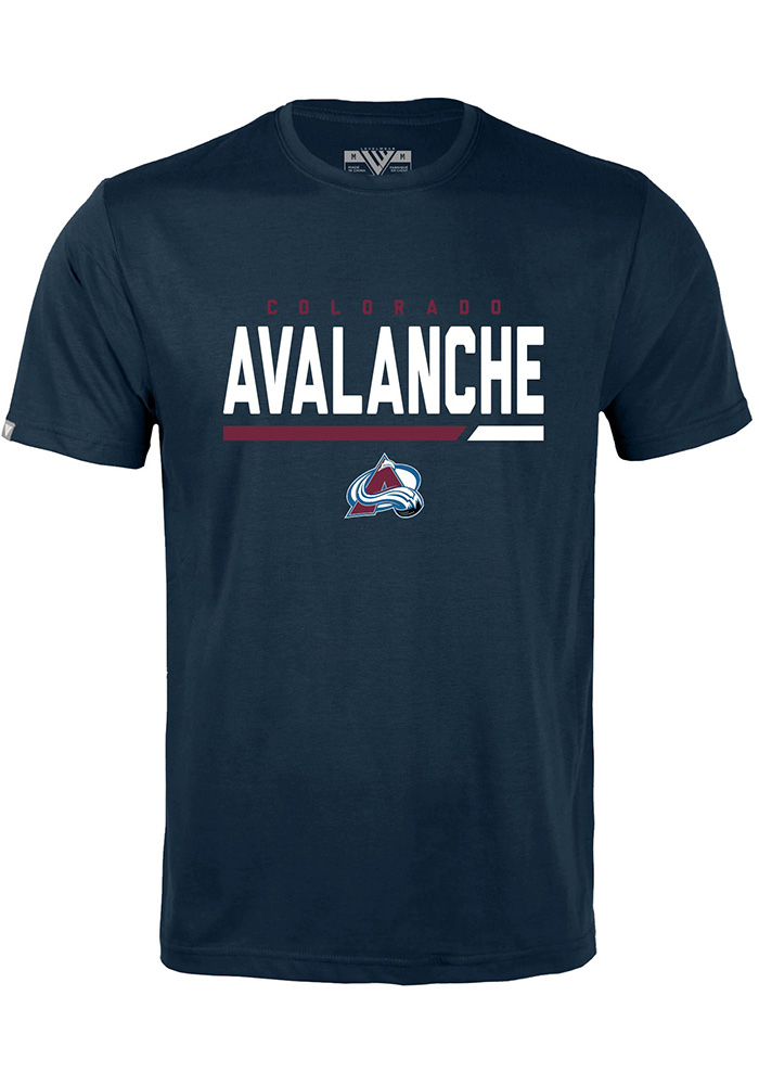 Levelwear Colorado Avalanche Navy Blue Richmond Short Sleeve T Shirt, Navy Blue, 65% POLYESTER / 35% COTTON, Size L
