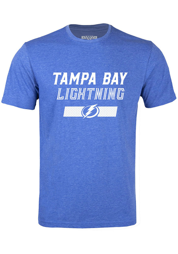 Levelwear Tampa Bay Lightning Blue Richmond Short Sleeve T Shirt, Blue, 65% POLYESTER / 35% COTTON, Size S